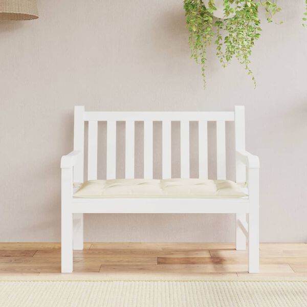 vidaXL Garden Bench Cushion Cream White 100x50x7 cm Oxford Fabric