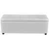 vidaXL Long Storage Bench Wood White