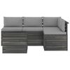 vidaXL 5 Piece Garden Pallet Lounge Set with Cushions Solid Pinewood