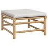 vidaXL 8 Piece Garden Lounge Set with Light Grey Cushions Bamboo
