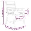 vidaXL Outdoor Dining Chairs with Cushions 4 pcs Solid Wood Acacia