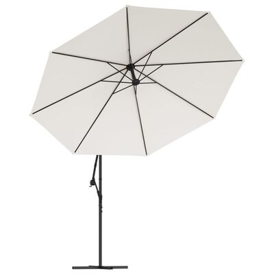 vidaXL Cantilever Umbrella 3.5 m Sand White