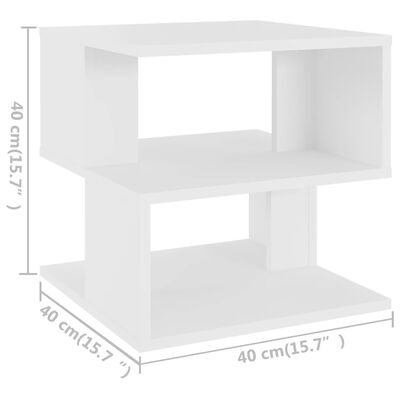 vidaXL Side Table White 40x40x40 cm Engineered Wood