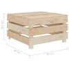 vidaXL 2 Piece Garden Pallet Lounge Set Wood