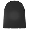 vidaXL Soft-close Toilet Seat with Quick-release Design Black