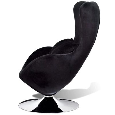 vidaXL Armchair with Egg Shape Black