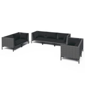 vidaXL Garden Lounge Set | Dark Grey, Black