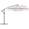 vidaXL Replacement Fabric for Cantilever Umbrella Sand White 300 cm