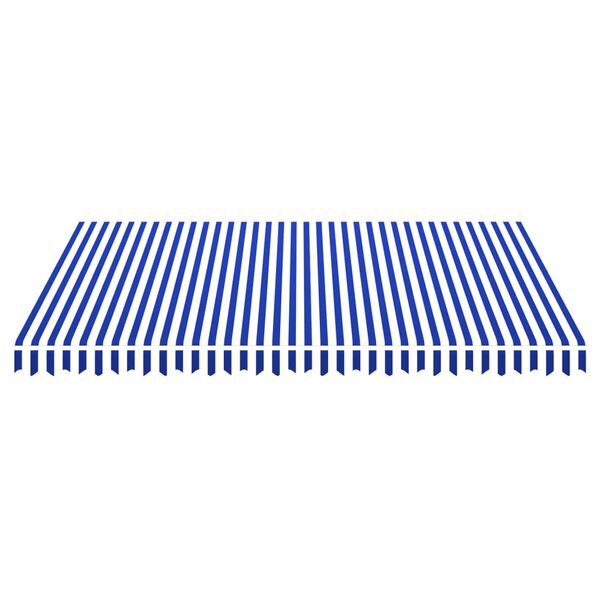 vidaXL Awning Top Sunshade Canvas Blue & White 350x250 cm
