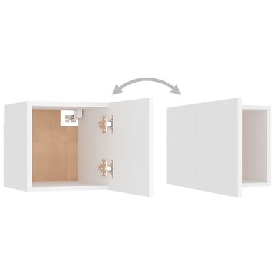 vidaXL Wall Mounted TV Cabinet White 30.5x30x30 cm