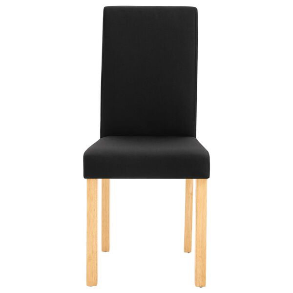 vidaXL Dining Chairs 4 pcs Black Fabric