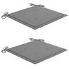 vidaXL Garden Chairs 2 pcs with Grey Cushions Solid Teak Wood