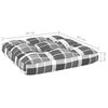 vidaXL Pallet Cushions 2 pcs Grey Check Pattern Fabric
