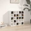 vidaXL Wine Cabinet White 56x25x56 cm Solid Wood Pine