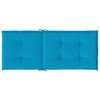 vidaXL Garden Highback Chair Cushions 6 pcs Blue 120x50x3 cm Fabric