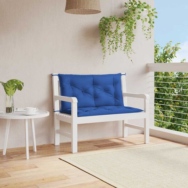 vidaXL Garden Bench Cushion Blue 100x(50+50)x7cm Oxford Fabric