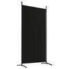 vidaXL 2-Panel Room Divider Black 175x180 cm Fabric