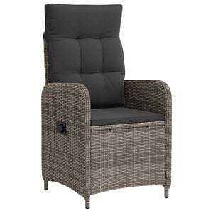 vidaXL Reclining Garden Chair Grey and Dark Grey