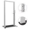 vidaXL Shower Panel | Silver | 201 stainless steel, WPC | Large | Durable
