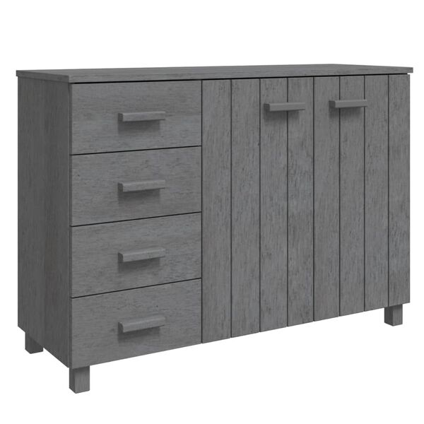 vidaXL Sideboard HAMAR Dark Grey 113x40x80 cm Solid Wood Pine