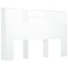 vidaXL Headboard Cabinet | White | Engineered wood | 160 cm | Headboard Cabinet