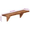 vidaXL Wall Shelves 2 pcs 60x20x18 cm Solid Acacia Wood