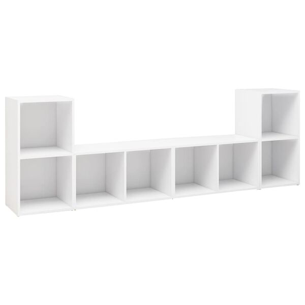 vidaXL TV Cabinets 4 pcs White 72x35x36.5 cm Engineered Wood