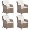 vidaXL 5 Piece Garden Dining Set Brown