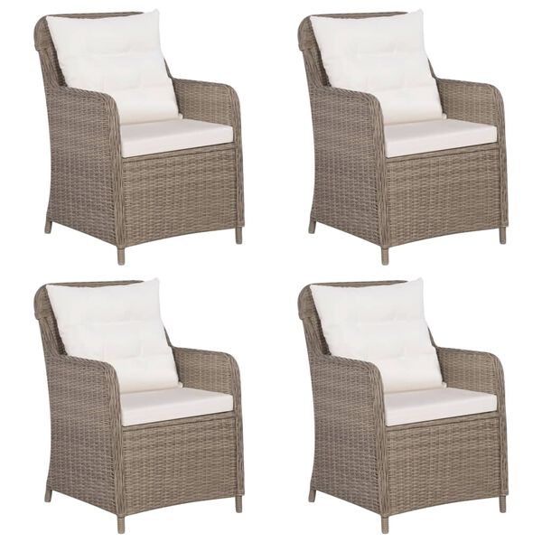 vidaXL 5 Piece Garden Dining Set Brown