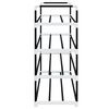 vidaXL Shoe Rack with 4 Shelves Metal and Plastic Black