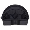 vidaXL Outdoor Lounge Bed with Canopy Poly Rattan Black