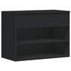 vidaXL Shoe Bench Black 60x30x45 cm Engineered Wood