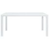 vidaXL Garden Table White 150x90x72 cm Plastic Rattan Look