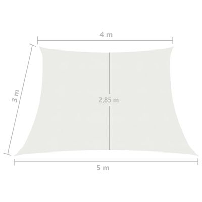 vidaXL Sunshade Sail 160 g/m² White 4/5x3 m HDPE