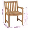 vidaXL Garden Chairs 6 pcs with Beige Cushions Solid Teak Wood