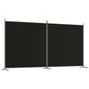 vidaXL 2-Panel Room Divider Black 348x180 cm Fabric