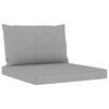 vidaXL 6 Piece Garden Lounge Set with Grey Cushions