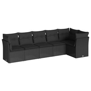 vidaXL Garden Sofa Set | Black | PE rattan | Large | Modular | Garden Sofa Set