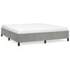 vidaXL Bed Frame without Mattress Light Grey 180x200 cm Super King Velvet