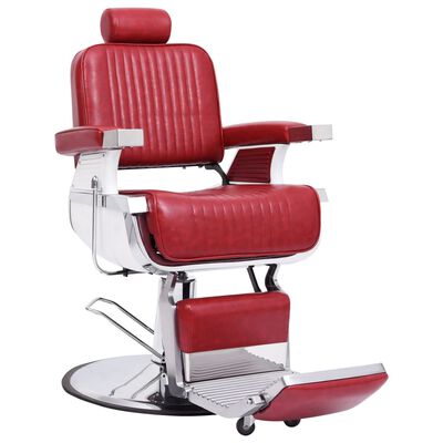 vidaXL Barber Chair Red 68x69x116 cm Faux Leather