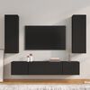 vidaXL 4 Piece TV Cabinet Set Black Engineered Wood