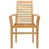 vidaXL Stacking Dining Chairs 4 pcs Solid Teak