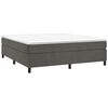 vidaXL Bed Frame without Mattress Dark Grey 180x200 cm Super King Velvet