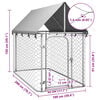 vidaXL Outdoor Dog Kennel with Roof 200x100x150 cm