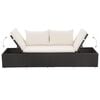 vidaXL Garden Bed Black 195x60 cm Poly Rattan