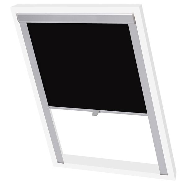 vidaXL Blackout Roller Blind Black SK06