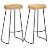 vidaXL Gavin Bar Stools 2 pcs Solid Mango Wood