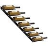 vidaXL Wall-mounted Wine Rack for 7 Bottles Black Metal