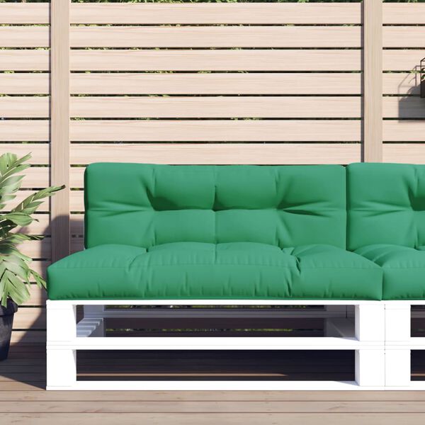 vidaXL Pallet Cushion Green 120x40x12 cm Fabric