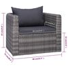 vidaXL 9 Piece Garden Lounge Set with Cushions Poly Rattan Grey